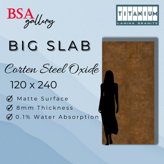 GRANIT BIG SLAB CORTEN STEEL OXIDE 120X240 MATTE / GRANITE 240X120