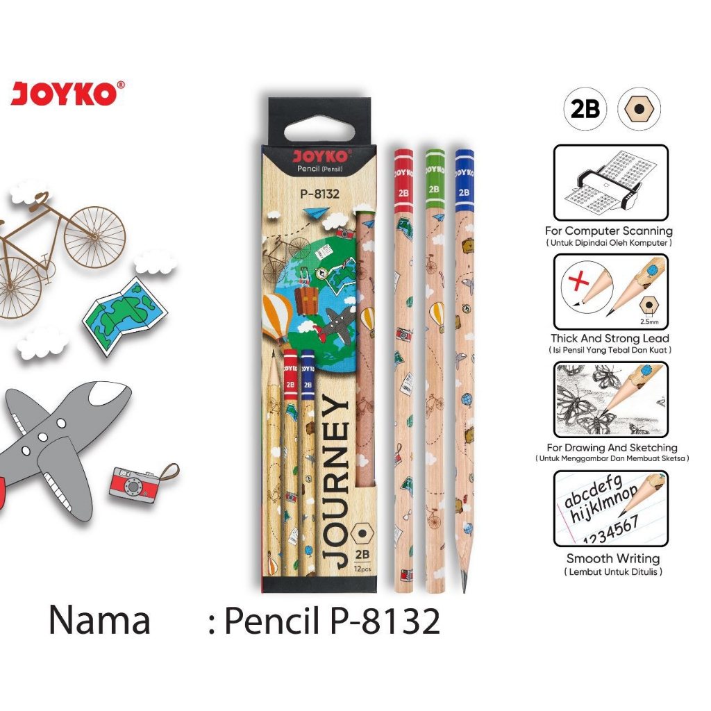 

Pensil joyko 2B journey P-8132 (harga lusin)