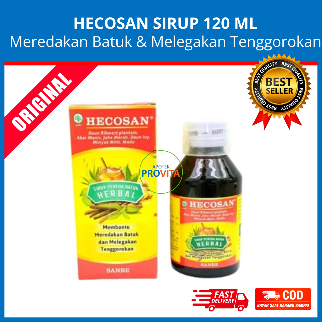 HECOSAN SIRUP 120 ML - Obat Batuk Herbal & Melegakan Tenggorokan
