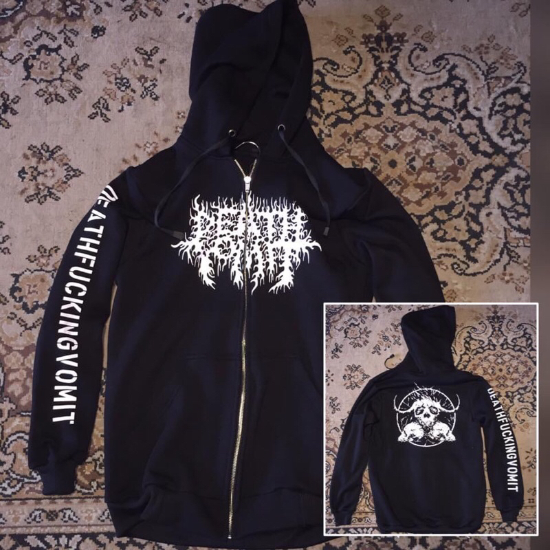 Zip Hoodie Death Vomit - Icon Logo