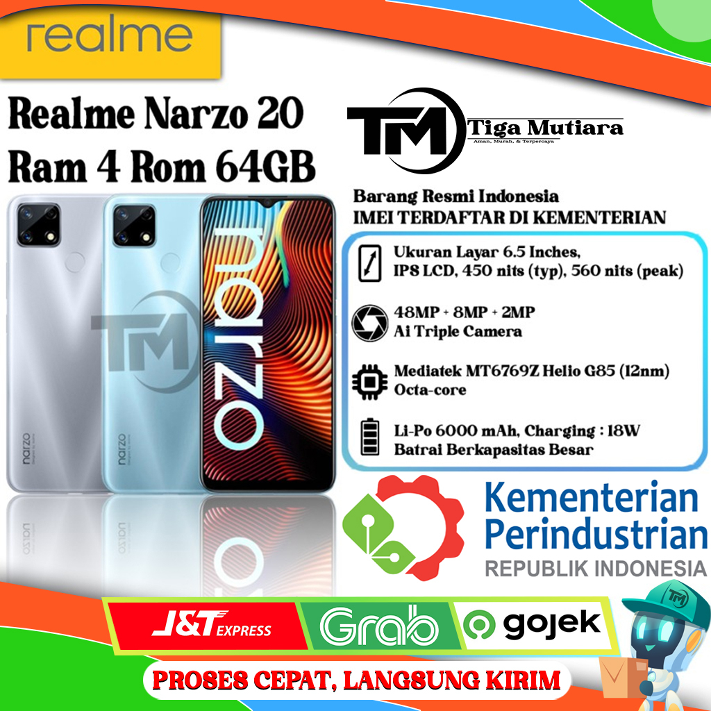 Realme Narzo 20 Ram 4 Rom 64GB