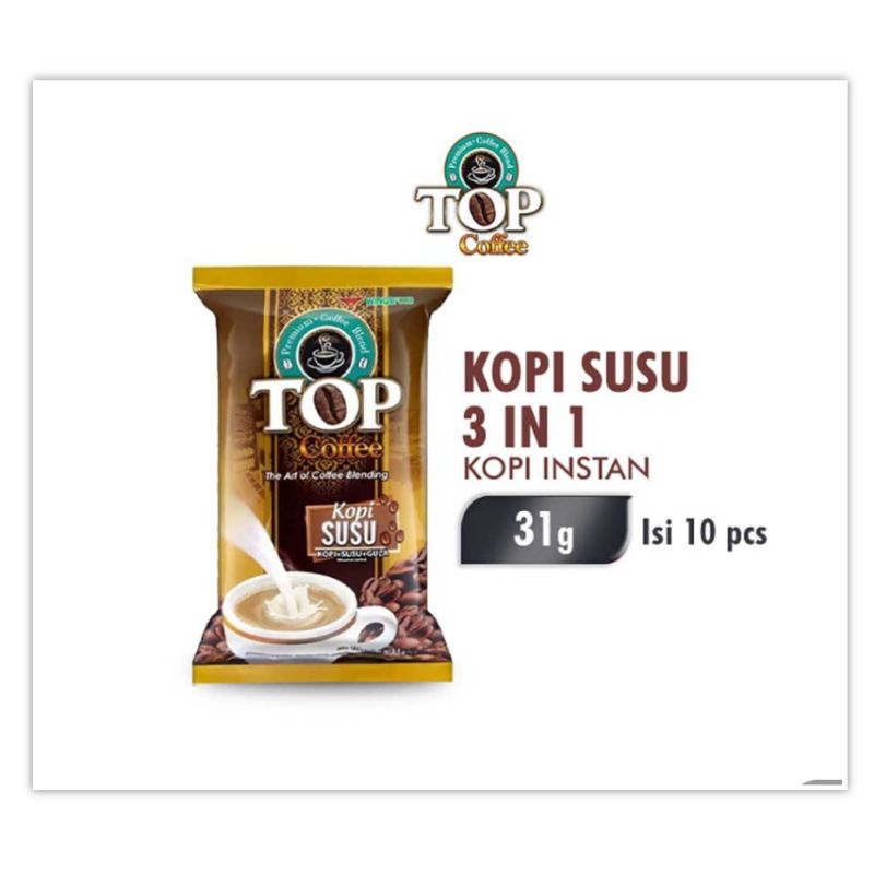 

Top Coffee Kopi Susu 3 in 1 isi 10 sachet Kopi Instant