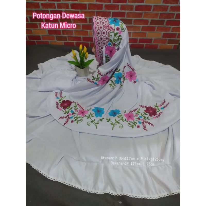 Mukena Potongan Dewasa Bordir kudusan