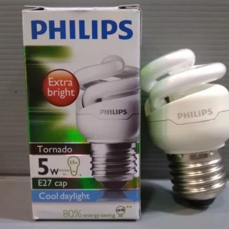 lampu philips tornado 5 watt putih / philips 5 W / lampu philips murah