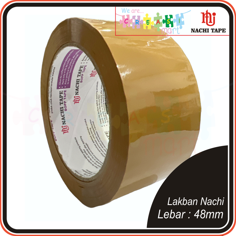

Lakban Coklat Nachi Tape 48mm 90yard 100% Original