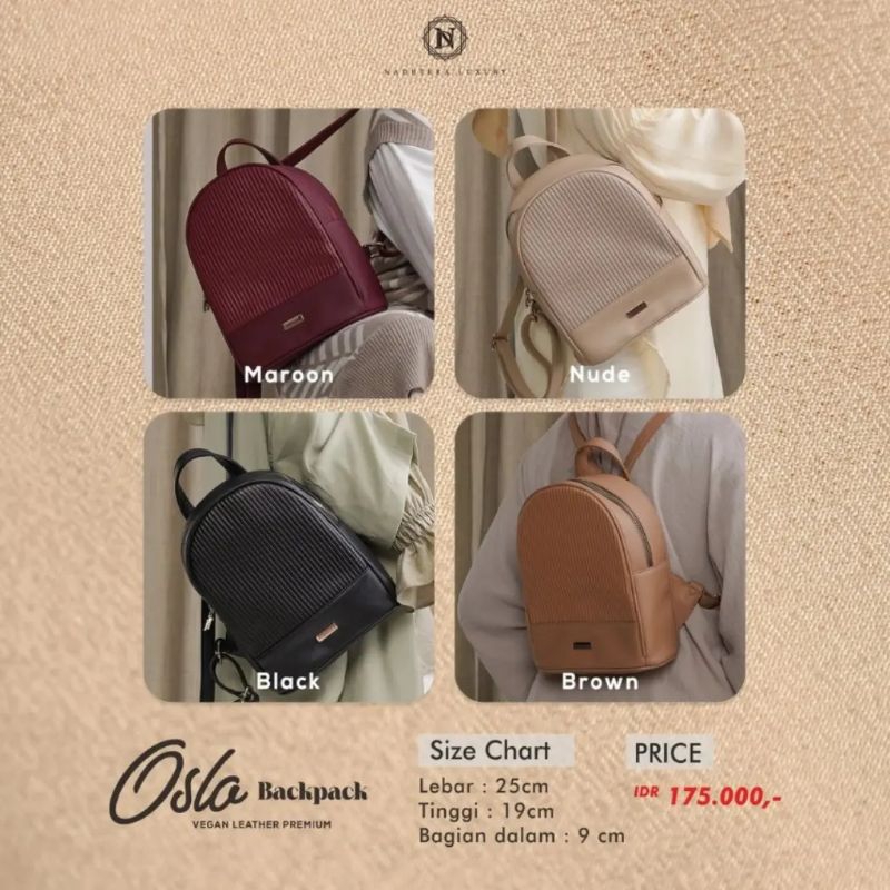 ɴᴅ ʙᴀɢ⁶| OSLO BACKPACK by Nadheera Luxury [ NEW - ND Bag Series ] Tas Nadheera Luxury