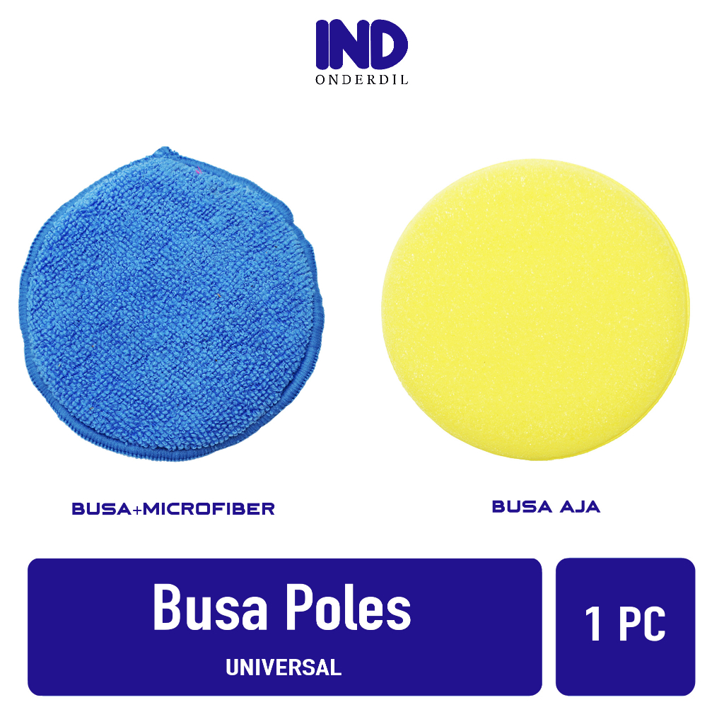 Busa Poles-Waxing Wax Kain-Microfiber-Microfibre-Applicator Pad Halus-Anti Lecet 5 Inch Motor-Mobil