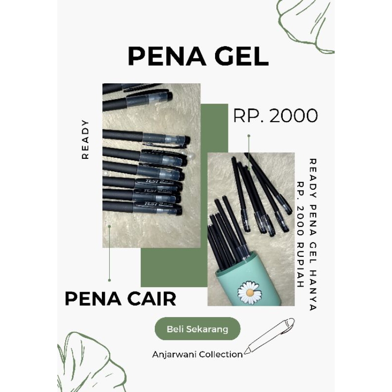 

PULPEN TEST/PENA POLOS GEL HITAM/PULPEN SEKOLAH/PULPEN KANTOR IMPORT