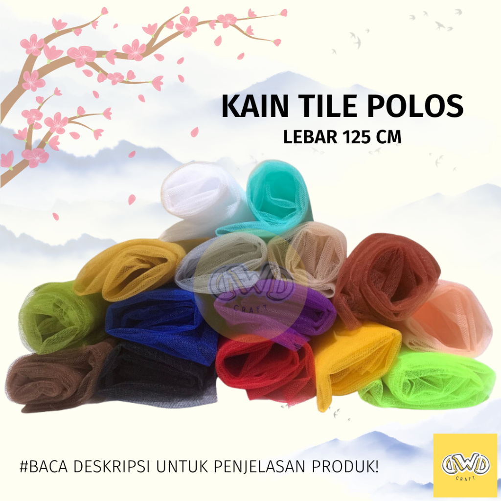 Kain Tile Polos Kaku Sedang/ Bungkus souvenir Hampers