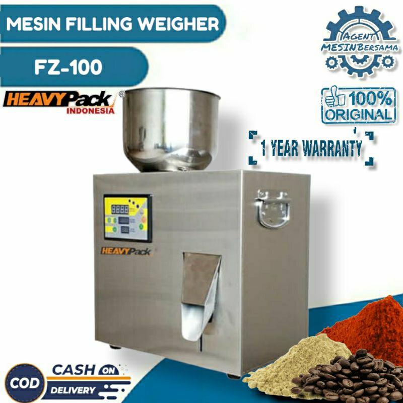 Mesin Filling Weigher FZ-100 Mesin Pengisi Penimbang Produk Powder / Granule Heavypack