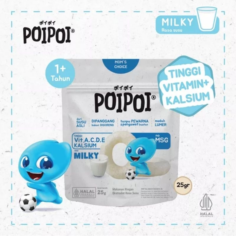 

Poipoi Snack Bervitamin Milky/Susu NO MSG