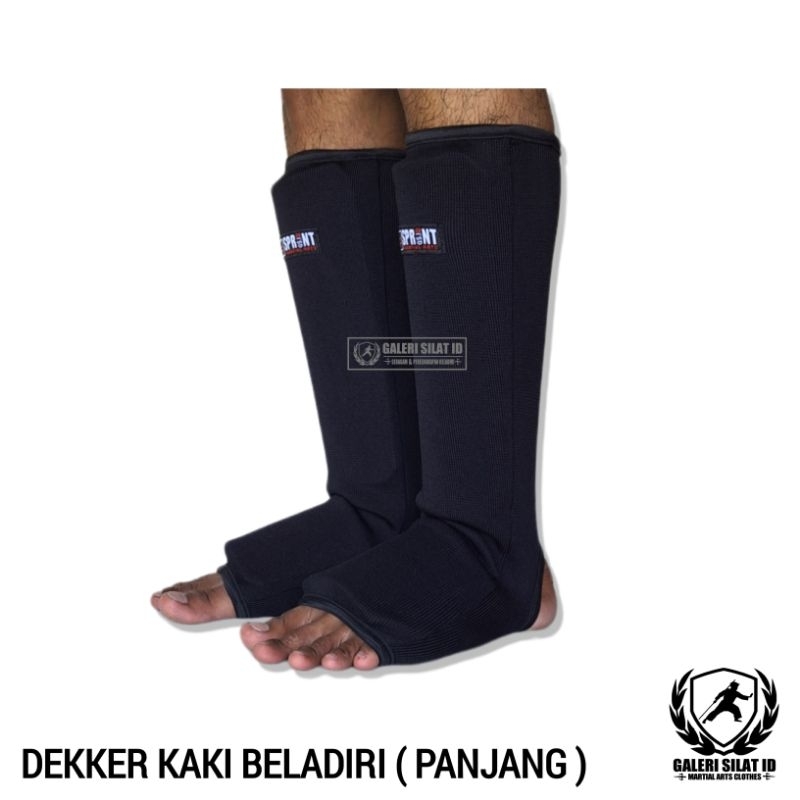 Arm ShinPad / Shin Guard - Dekker Kaki Beladiri Pencak Silat Panjang Hitam / Putih - Deker Silat Panjang - Pelindung Kaki Olahraga Beladiri Silat Karate Taekwondo MMA Boxing Wushu Muay Thai Dewasa Remaja Pra Remaja Anak Usia Dini