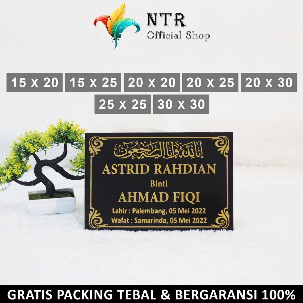 Prasasti Tulisan Papan Nama Batu Nisan Ukir Granit Kijing Maesan Kuburan Hitam Papan Prasasti Putih 