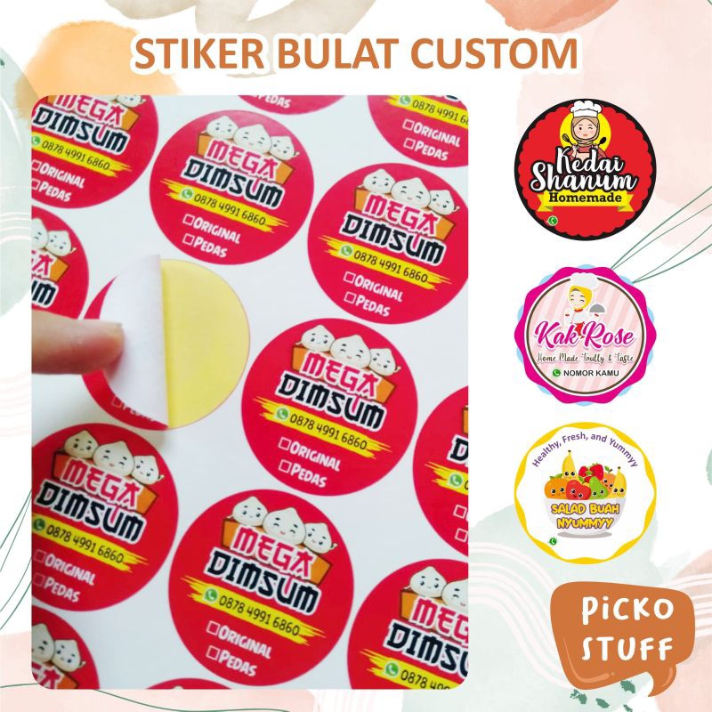 

(1 LEMBAR A3)STIKER LABEL BUKET / MAKANAN MINUMAN BULAT