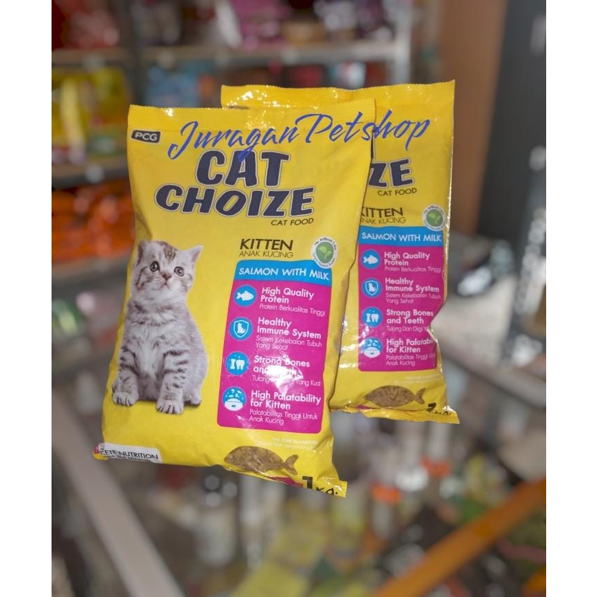 CAT CHOIZE KITTEN 1KG - Makanan Anak Kucing Kitten Cat Choize Salmon 1 KG / CAT CHOIZE KUNING 1KG