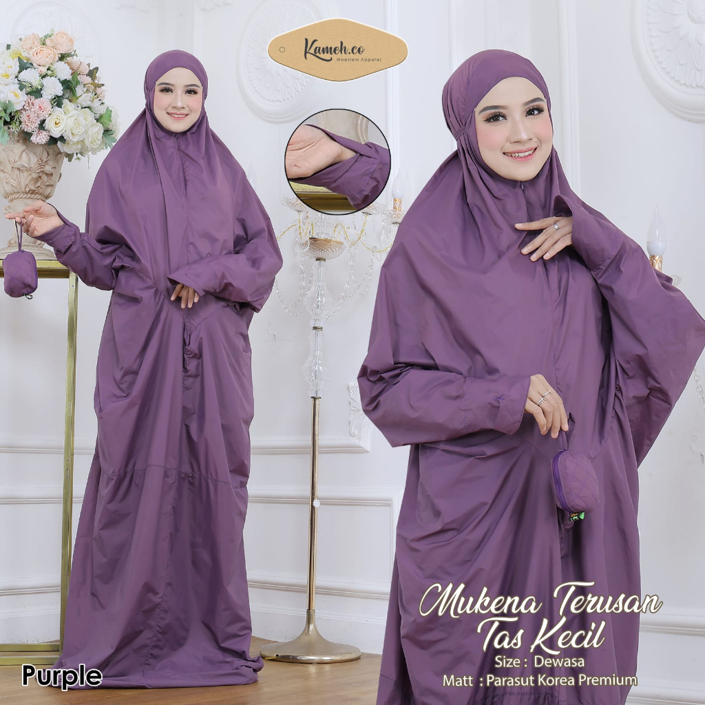 Mukena Terusan Traveling Tas Kecil