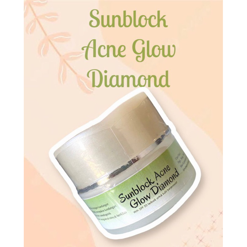 sunblock acne glow diamond / spf 50 / acne whitening day cream