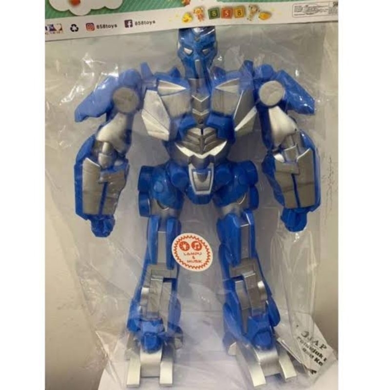 (KANTONG) MAINAN ROBOT BUBBLE BEE OPTIMUS PRIME BATRAI SUARA LED