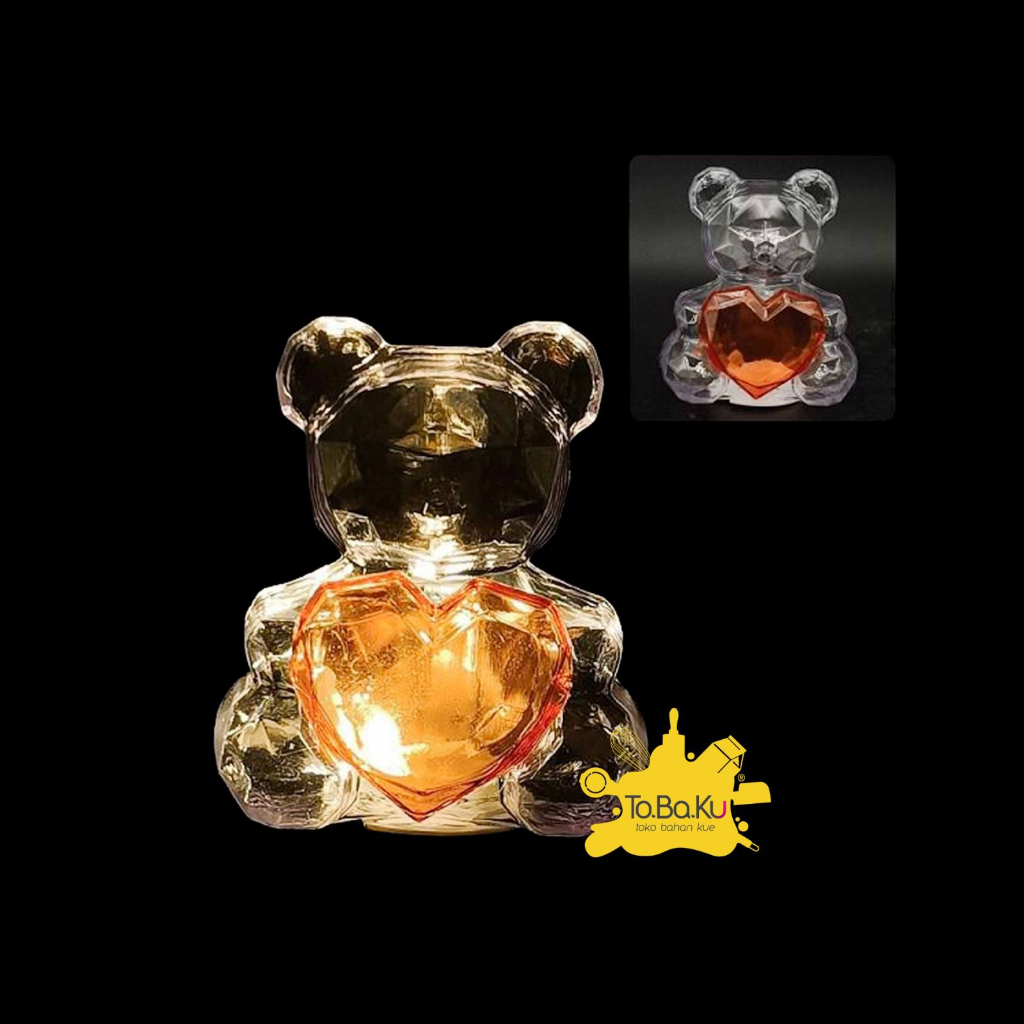 

Hiasan Tart Bear Hati Lampu