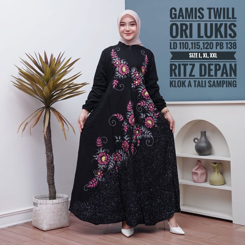 GAMIS TWILL ORI LUKIS SPECIAL HANDMADE / GAMIS TWILL JUMBO GROSIR