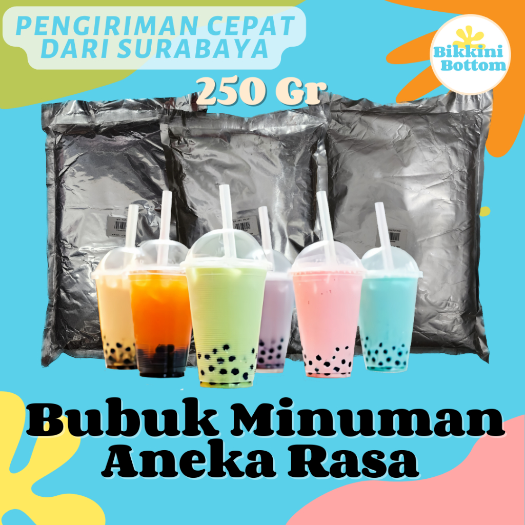 

BUBUK MINUMAN RASA 250 GR BUBUK MINUMAN ANEKA RASA SERBUK MINUMAN ANEKA RASA MINUMAN KEKINIAN POWDER DRINK