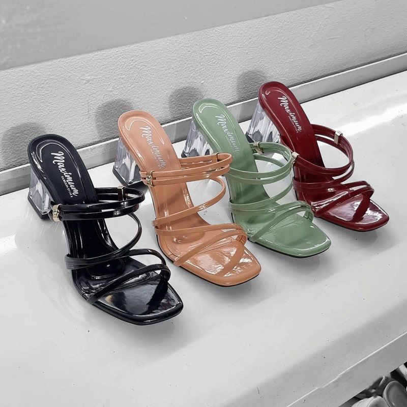 hils hak tahu/hak pump/sepatu hak tali wanita/sepatu hak pesta/ sepatu hak kaca/sepatu hak