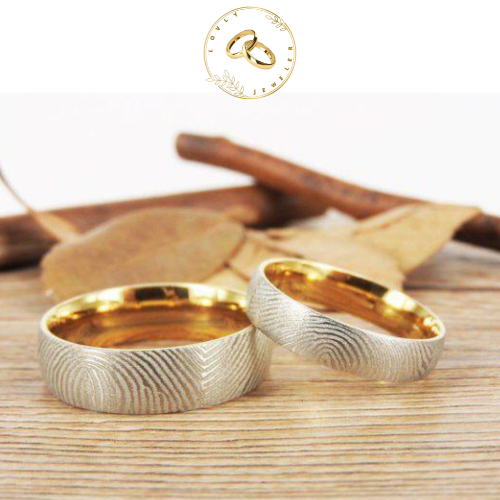 Cincin Emas Kuning Asli Couple Pertunangan Tunangan Pernikahan