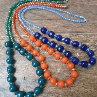 Kalung batu jombang kombinasi kristal