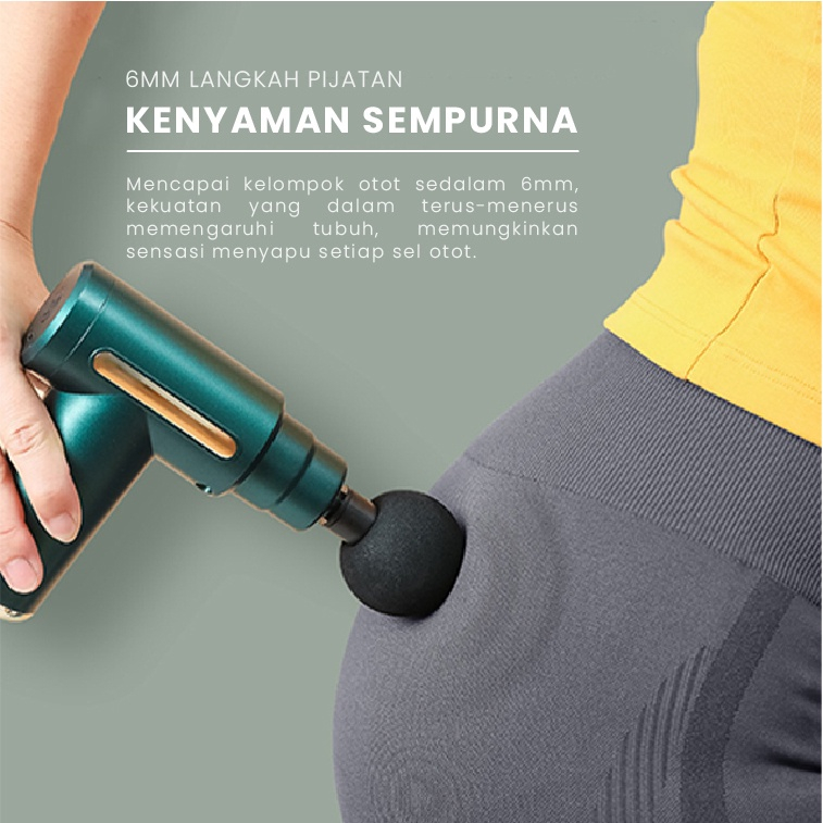 Alat Terapi Getar Otot Rechargeable - Mini Portable Massager Fascia Gun Alat Pijat versi kecil mewah