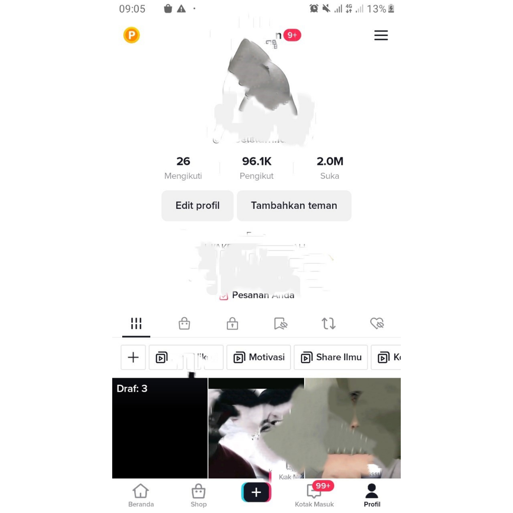 Jual Akun Tik-Tok 96K+ Followers | Tik-Tok Shop Aman & Live Aman