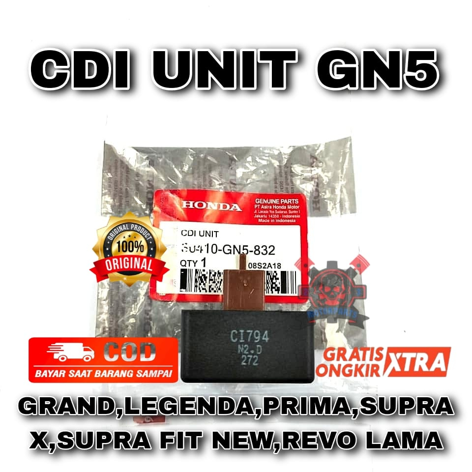 CDI UNIT HONDA GN5  BUAT MOTOR GRAND | LEGENDA | PRIMA | SUPRA X | SUPRA FIT NEW | REVO LAMA ASLI OR
