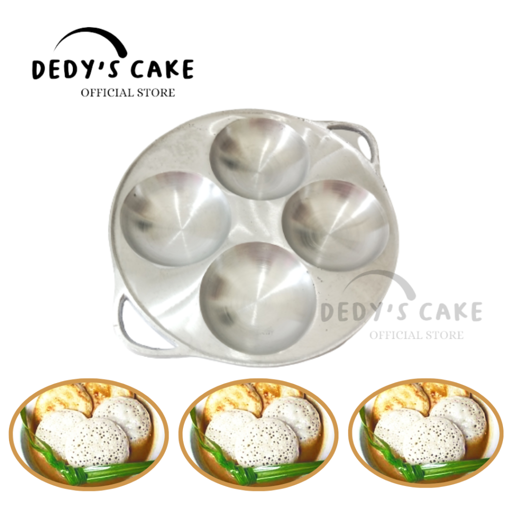 Cetakan Serabi Apem Selong Besar Tebal Isi 4 Lubang