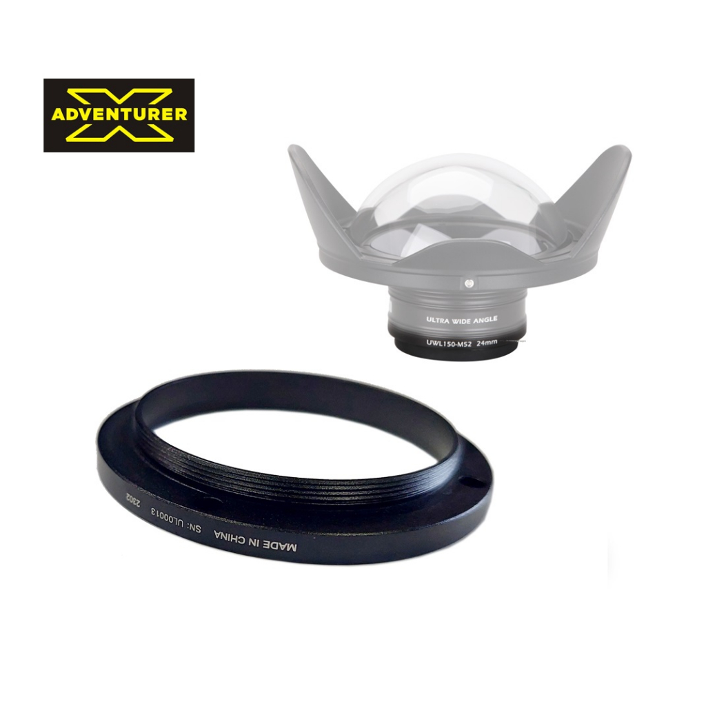 Sparepart Base Ring Adapter Wide Angle Dome Len Xadventurer UWL150 M52