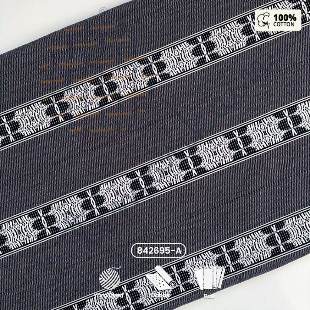 (50 CM) Kain 100% Cotton Premium 8426 Motif Etnik | Kain Katun Etnik Modern | Bahan Baju Lebaran | K