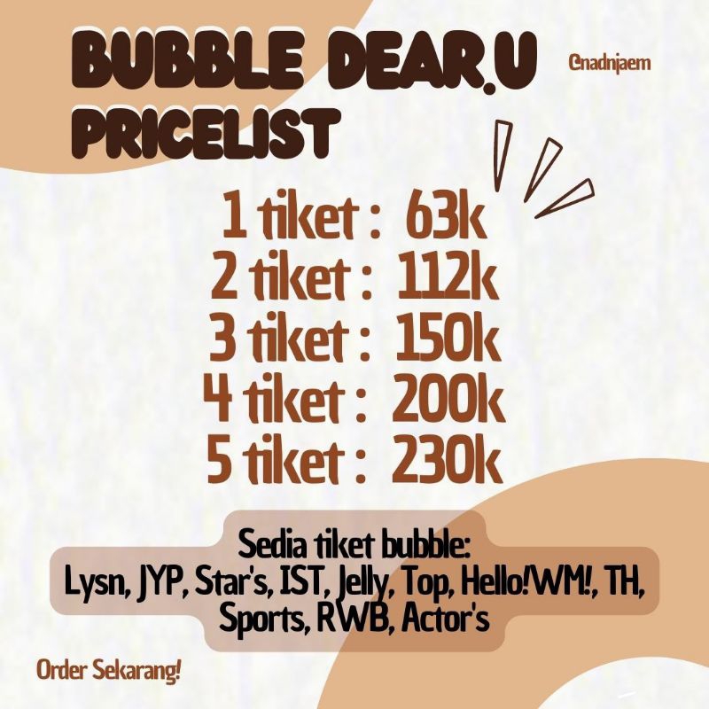 Bubble Dear.U Lysn SM JYP