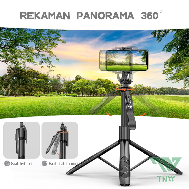 Tripod Handphone 1530MM dengan 1/4 Adaptor Besi Plus Mini ball head Free Holder Hp Free Tomsis Remote Bluetooth