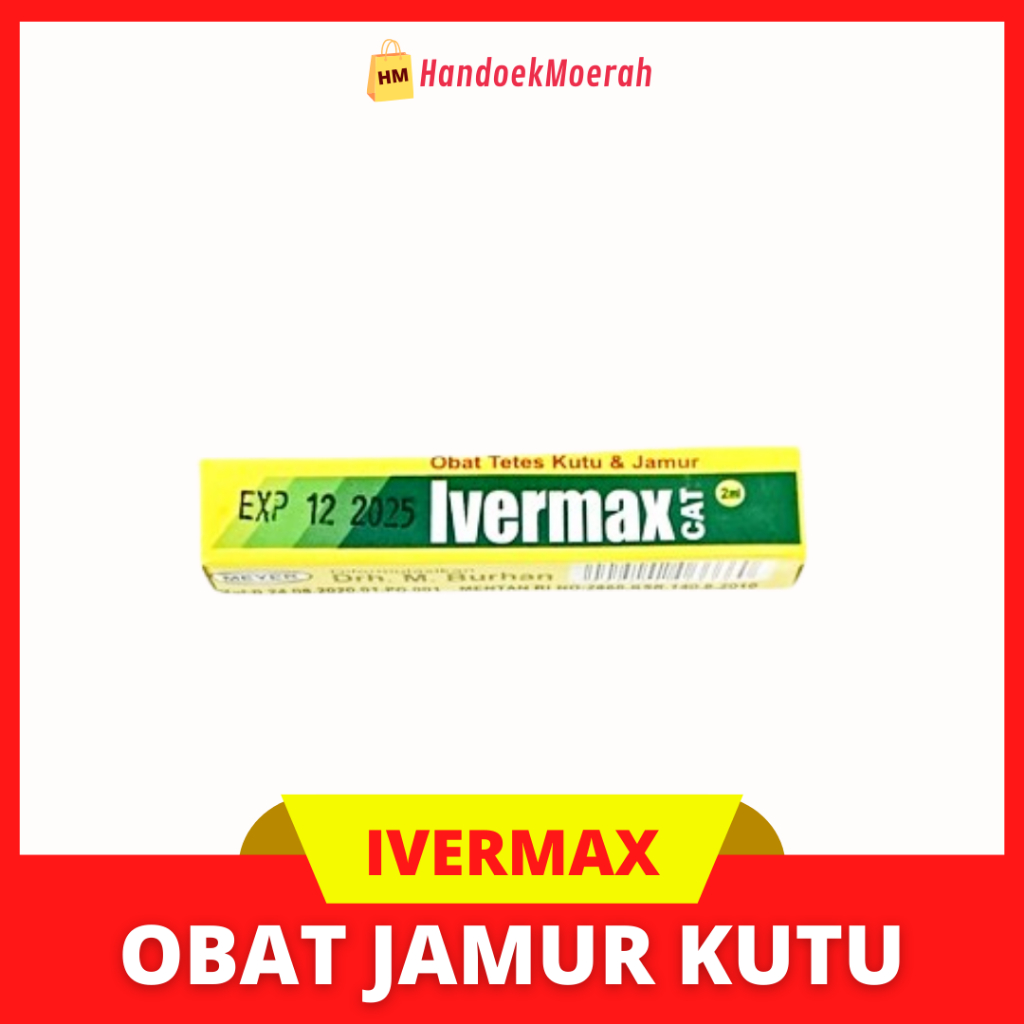 IVERMAX 2ml / Obat Tetes Jamur Kutu Kucing Murah
