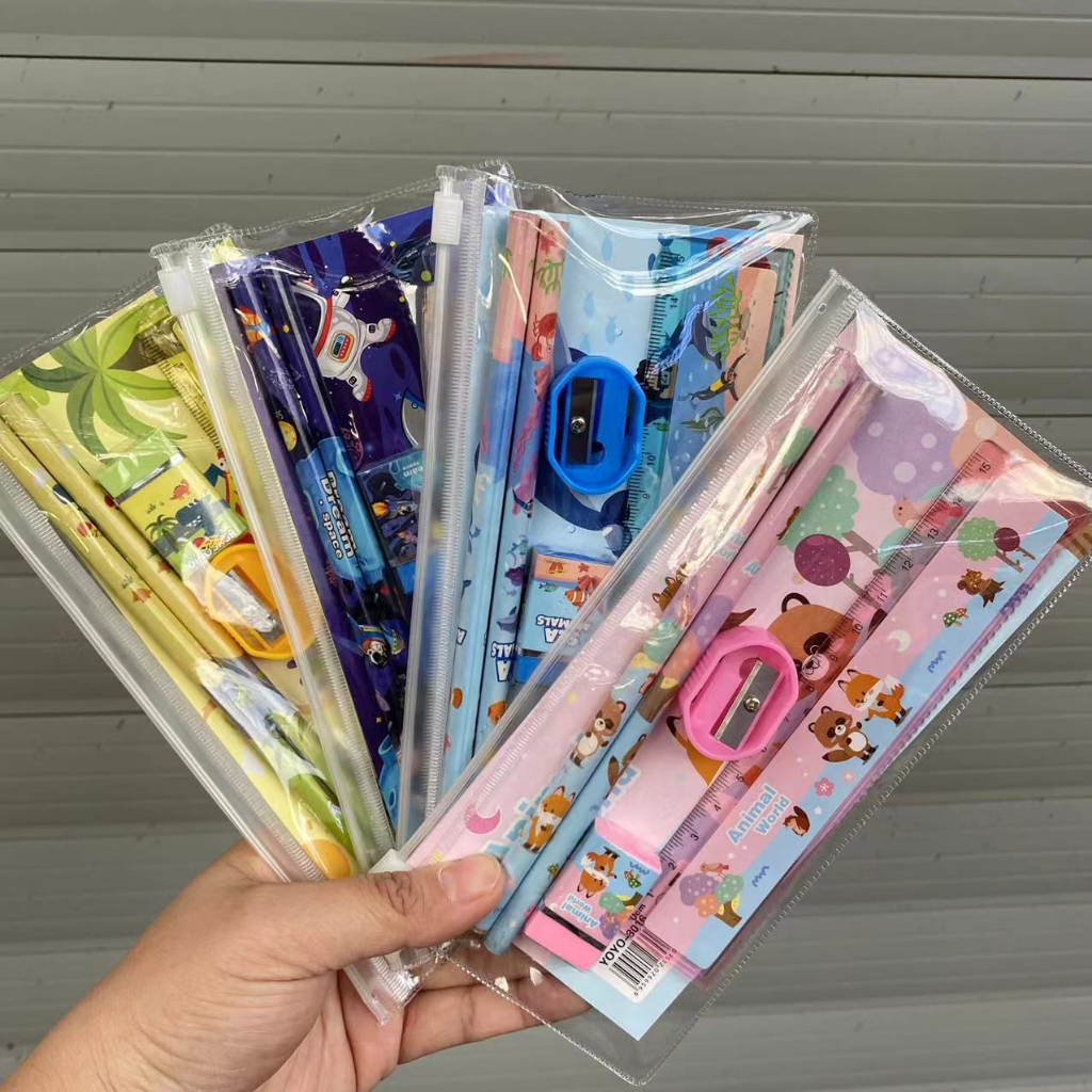 

[BINTANGOFFICIAL](KTPS.12)KOTAK PENSIL SETT / STUDY SET STATIONERY SET ALAT TULIS SEKOLAH ANAK SET ATK MOTIF