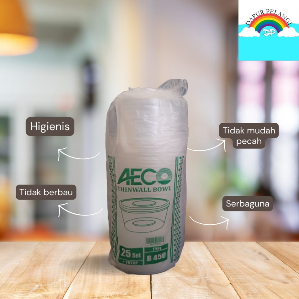 Thinwall 450ml Bulat./Tempat Makan/Thinwall Aeco Bulat 450ml
