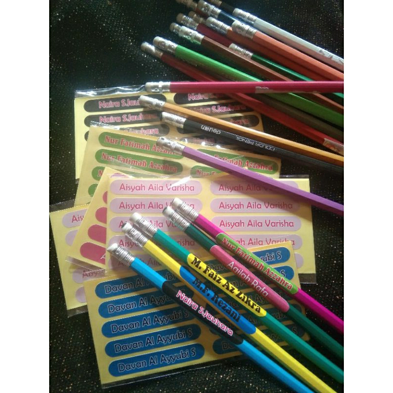 

Stiker Pensil Custom Nama