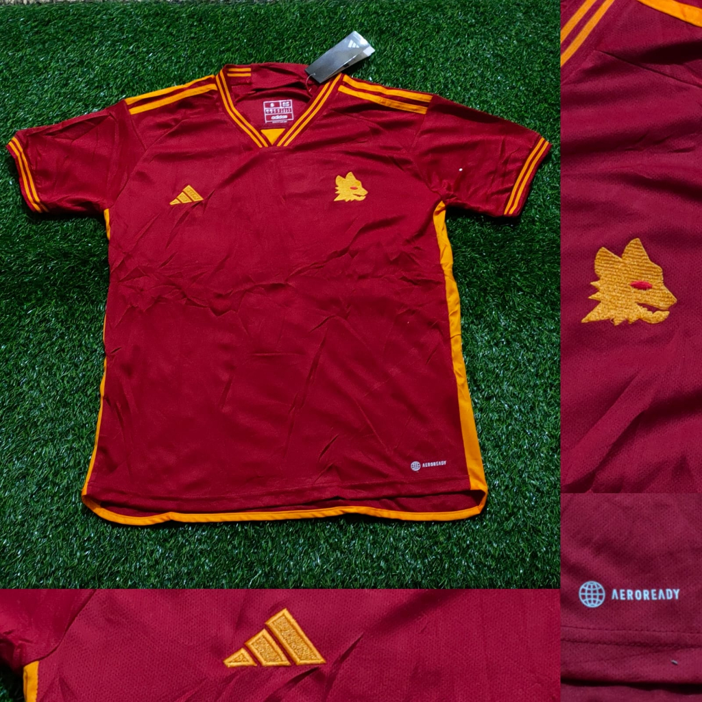 Jersey AS Roma Home 2023 2024 Import Grade Ori Official Baju Bola ROMA Premium