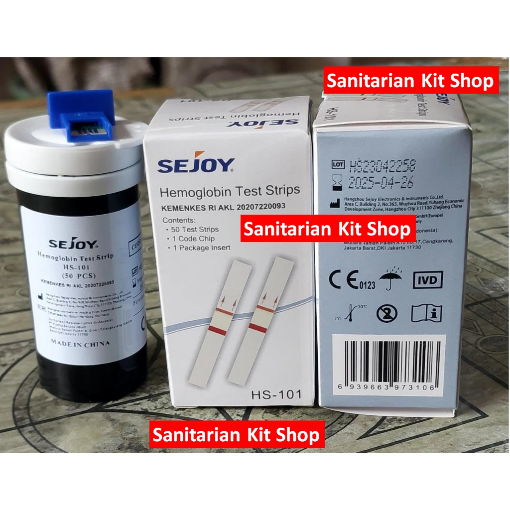 Sejoy Strips Reagen | Strips HB meter 101 | Strip HB Meter Sejoy | 50 Test