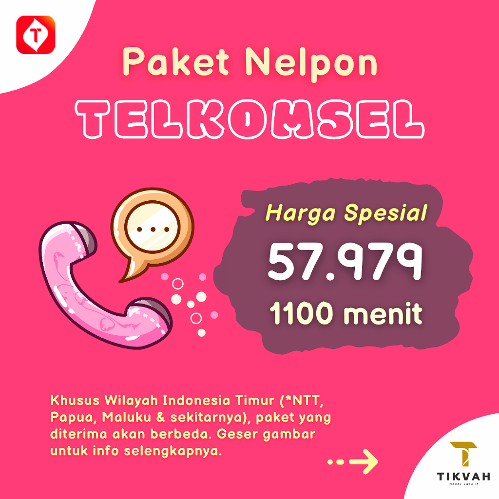 Paket Nelpon Telkomsel Semua Operator 1100 Menit 30 Hari | Tsel Simpati As Loop