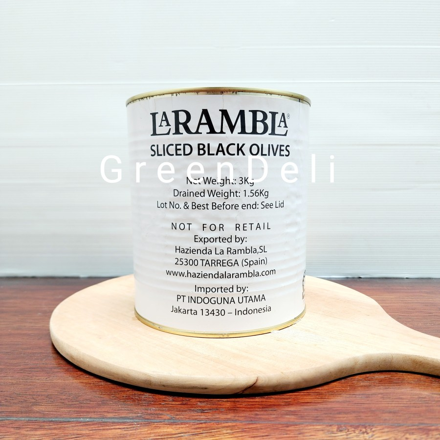 

La Rambla Sliced Black Olives 3 KG