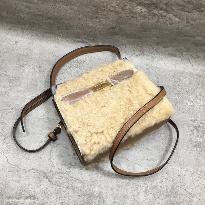 TB Lee Radziwill Shearling Petite Double Bag