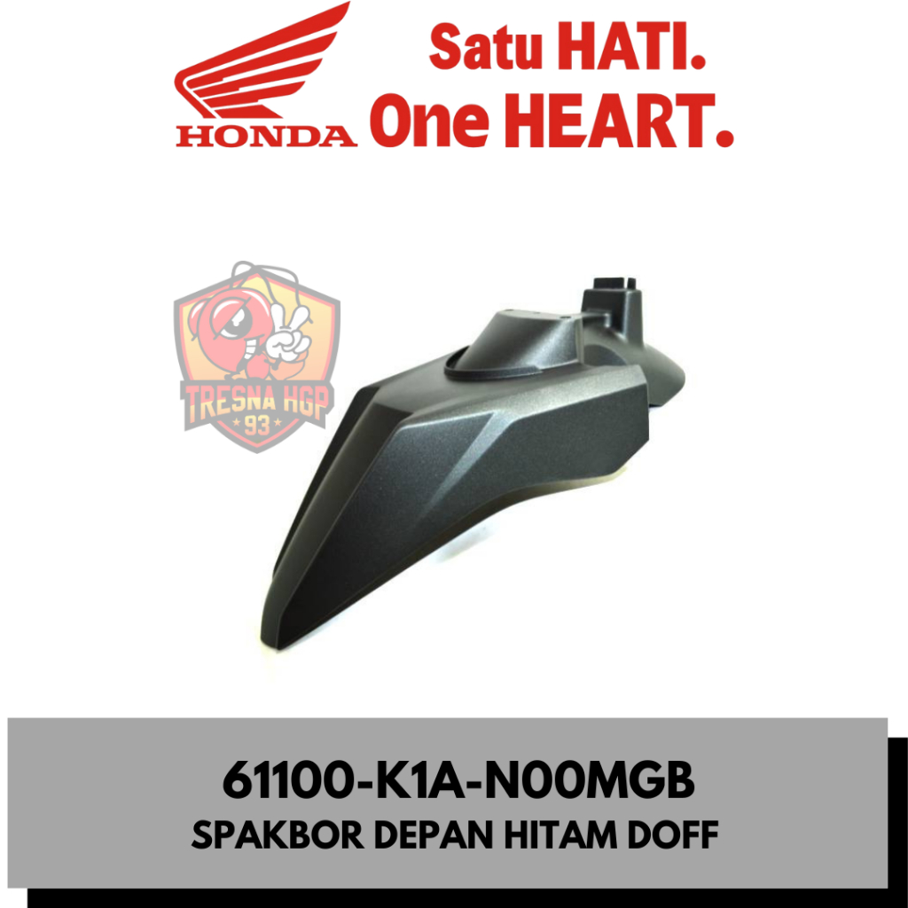 61100-K1A-N00MGB SPAKBOR DEPAN HITAM DOFF BEAT LED K1A ORIGINAL | FENDER FR 61100K1AN00MGB