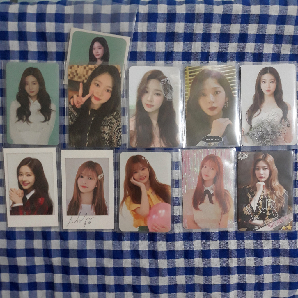 kim minju izone photocard fankit rewind blossom pepsi eom polaroid