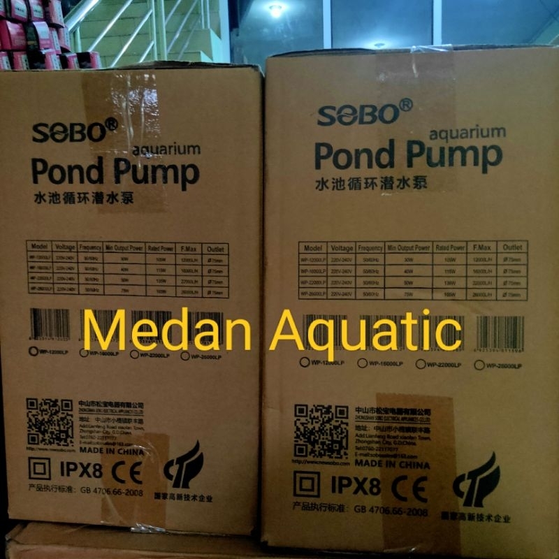 SOBO WP 26000 LP POND PUMP POMPA CELUP KOLAM WP26000LP ORIGINAL