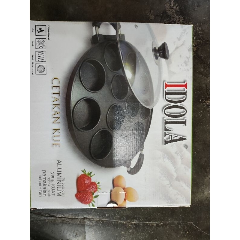 Cetakan kue Serabi, takoyaki, martabak mini, kue lumpur merk Idola