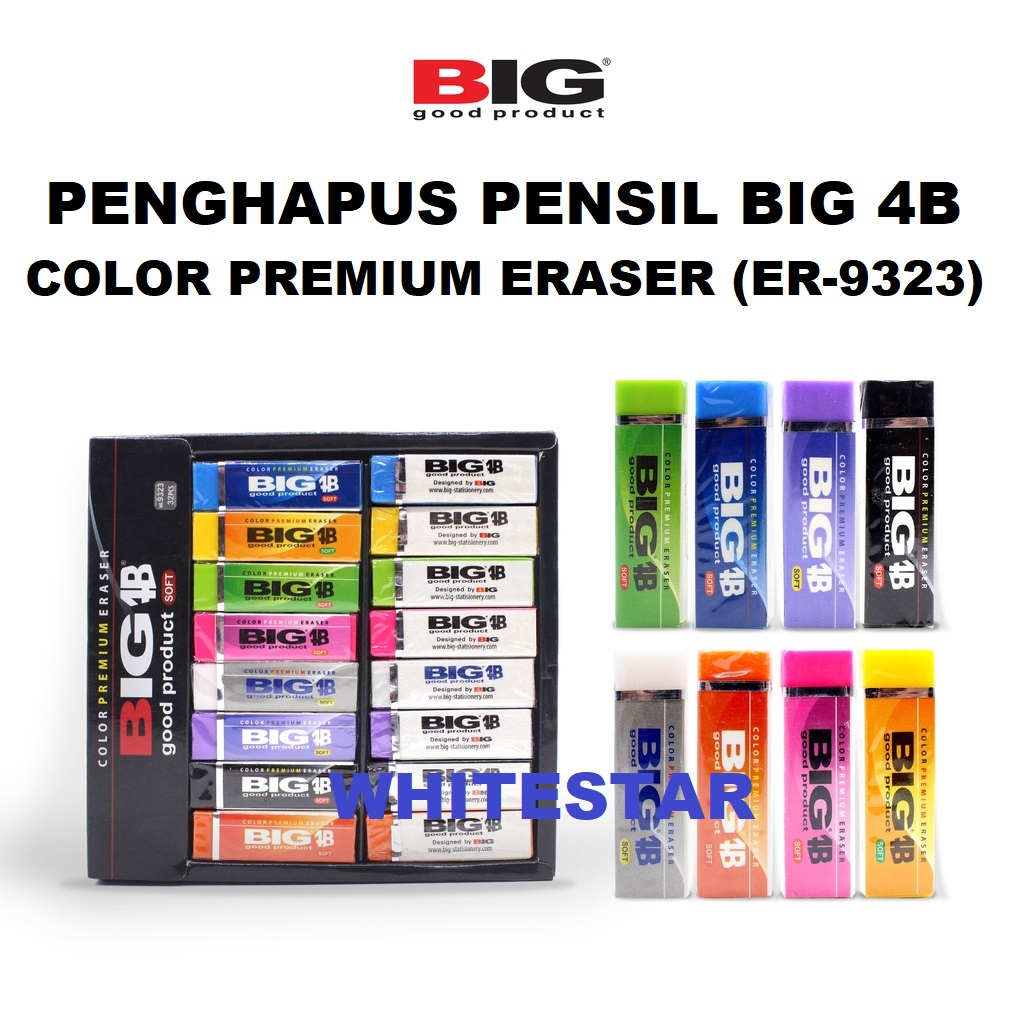 

penghapus pensil big 4B premium colour eraser